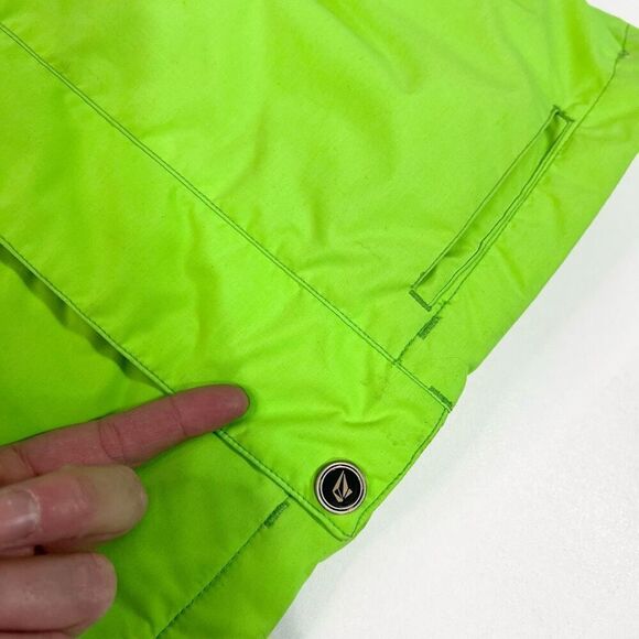Volcom Nimbus Jacket Womens Small Green Ski Snowboard Hooded Snow guard Full Zip - Picture 4 of 14